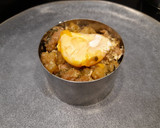 Foto del paso 7 de la receta: Mar y montaña gamba y salchicha con seta camasec y yema escaldada