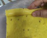 A picture of step 6 of Khandvi.