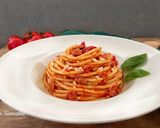 Φωτογραφία βήματος 11 της συνταγής Amatriciana η απόλυτη μακαρονάδα με ζυμαρικά Bucatini 🍝