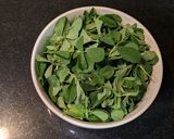 A picture of step 1 of Methi aloo curry.