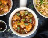 A picture of step 11 of Veg noodles with chicken Manchurian.