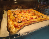 Foto del paso 8 de la receta: Pizza Italiana con jamón y champiñones