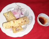 A picture of step 7 of Chicken tikka kathi roll.