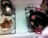 A picture of step 1 of James Martin's Beef Bourguignon.