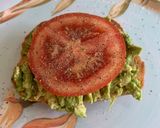 A picture of step 8 of Avocado Toast w/ Tomato.