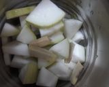 A picture of step 1 of Lauki soup.