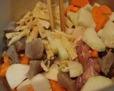 A picture of step 2 of Kenchin-jiru (Mom’s Recipe) – Fragrant with Sesame Oil.