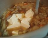 A picture of step 3 of Kenchin-jiru (Mom’s Recipe) – Fragrant with Sesame Oil.