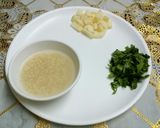 A picture of step 1 of Rice with potato and spinach.