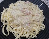 Foto langkah ke 5 dari resep Fettucini Carbonara Daging Asap.