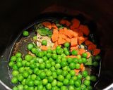 A picture of step 3 of Peas Pulao in pressure cooker.