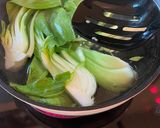 A picture of step 2 of Just in 5 mins! Boiled bok choy with oyster sauce.