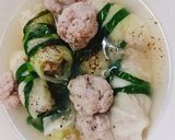 Hình bước làm 2 của món Canh bắp cải cuộn thịt
