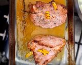 Foto del paso 6 de la receta: Pierna de cerdo a la naranja con aderezo de champiñón con piña