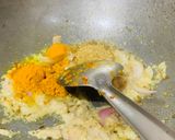 A picture of step 3 of Dahi bara Aloo dum.