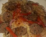 A picture of step 4 of Noodles and sausage 👩‍🍳.