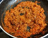A picture of step 5 of Soya Chunk keema.