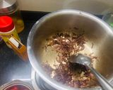 A picture of step 1 of Khajurpak with Roasted dryfruits.