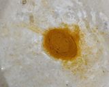 A picture of step 3 of Punjabi kadhi pakode.