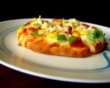 A picture of step 5 of Corn and Capsicum Pizza.