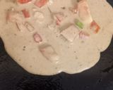 A picture of step 3 of Sattu Powder Chilla.