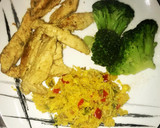 Foto del paso 5 de la receta: Pollo con mostaza dijón, quinoa con verduras y brócoli