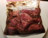 A picture of step 2 of Teriyaki Orange-Glazed Beef Kabobs.