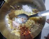 A picture of step 3 of Sabudana vada.
