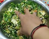 A picture of step 2 of Methi Na Gotaમેથી ના ગોટા मेथी ना गोटा.
