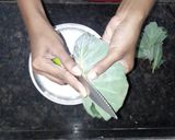 A picture of step 1 of Alu vadi.
