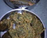 A picture of step 3 of Arum  leaves  Discs (colocasia leaves pinwheels).