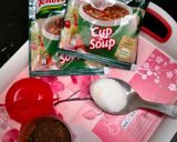 A picture of step 1 of Manchow veg soup.