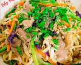 A picture of step 6 of Stir-Fried Beef Pho Noodles.