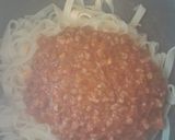 A picture of step 2 of Tagliatelle with Vegetarian Bolognese Sauce.