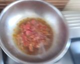A picture of step 3 of Kathiyawadi sev tameta nu shaak.