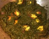 A picture of step 8 of Palak Paneer.
