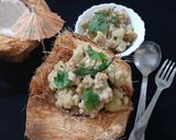 A picture of step 7 of Phulkopir Dab Malai/ Malai Cauliflower with Green Coconut.