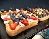 A picture of step 5 of Fruity Bread Pizza - Fusion Dessert.