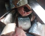 A picture of step 1 of Deep-fried tuna.