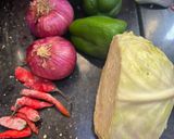 A picture of step 1 of Veggie fried rice #2.