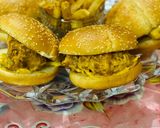 A picture of step 3 of Dynamite chicken burger.