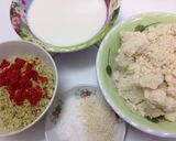 Hình bước làm 1 của món Xác đậu (bả đậu) xào sả ớt chay