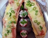 Gluténmentes melegszendvics-Póréhagymás sajtos Sonkás recept fázis 4 fotója