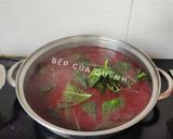 Hình bước làm 1 của món Chè môn lá cẩm