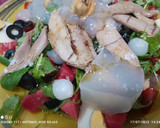 Foto del paso 5 de la receta: Ensalada de ventresca con gelatina de mejillones y tomate pimiento
