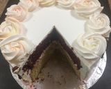 A picture of step 1 of Whipped cream frosting.
