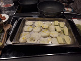 Bacalao fresco sobre lecho de verduras