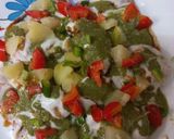 A picture of step 4 of Bhalla papdi chaat.