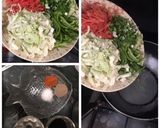 A picture of step 2 of Singaporean rice.