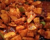 A picture of step 3 of Kung Pao Potatoes.